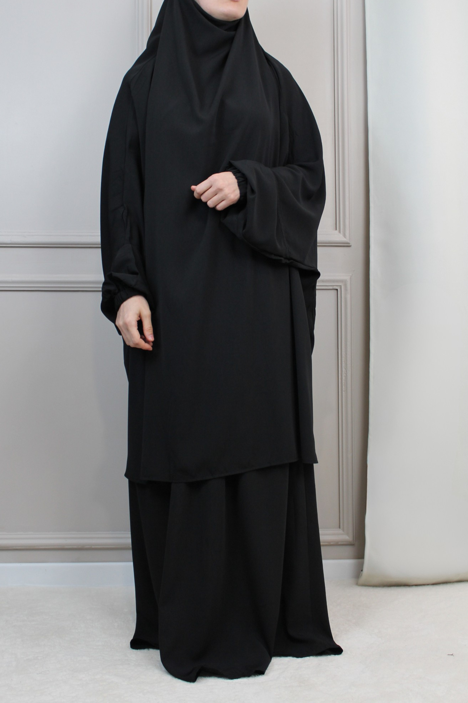 Premium Jilbab Schwarz