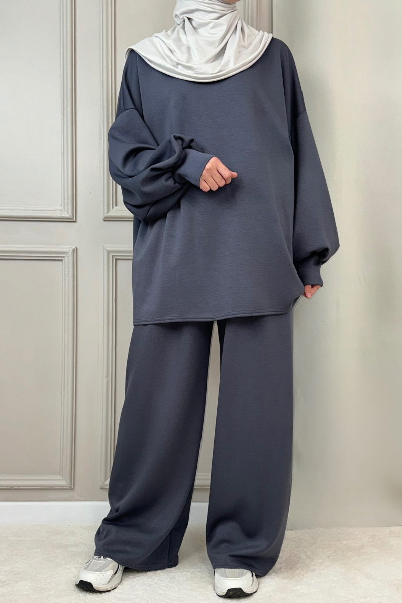 Zweiteiler Enisa mit Hose Anthrazit